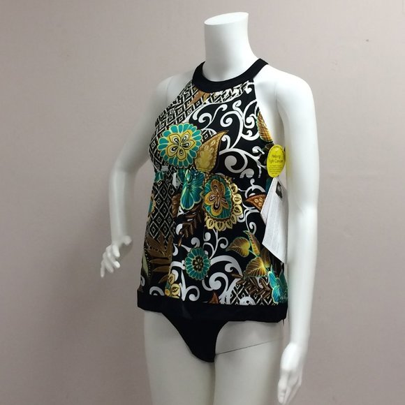 It figures! Peacock Two Piece Tankini - Picture 4 of 10